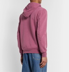 Remi Relief - Melangé Loopback Cotton-Jersey Zip-Up Hoodie - Purple