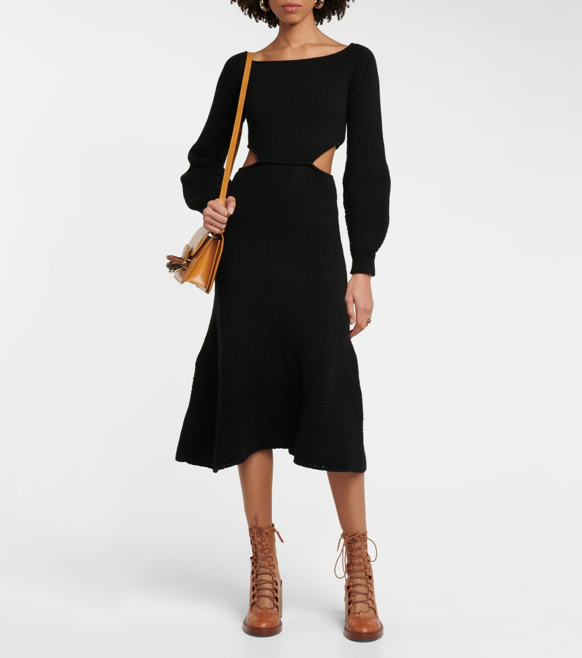 Chloe - Cutout cashmere and wool midi dress Chloe