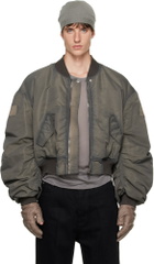 Rick Owens Gray Tower Secchia Flight Jacket
