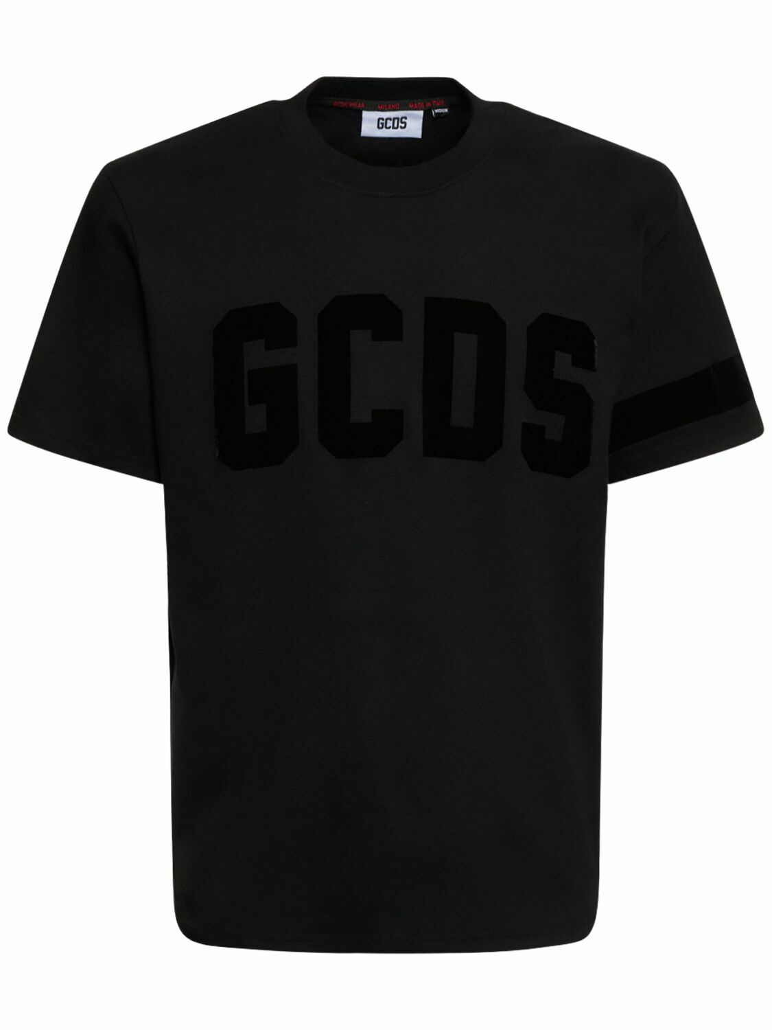 Photo: GCDS Flocked Logo Cotton Jersey T-shirt