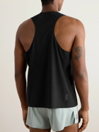 ON - Race Logo-Print Perforated Stretch-Jersey Tank Top - Black