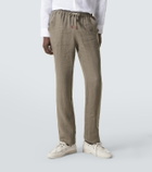 Kiton Linen slim pants