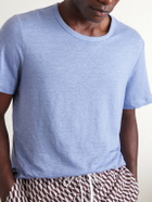 Onia - Linen-Blend Jersey T-Shirt - Blue