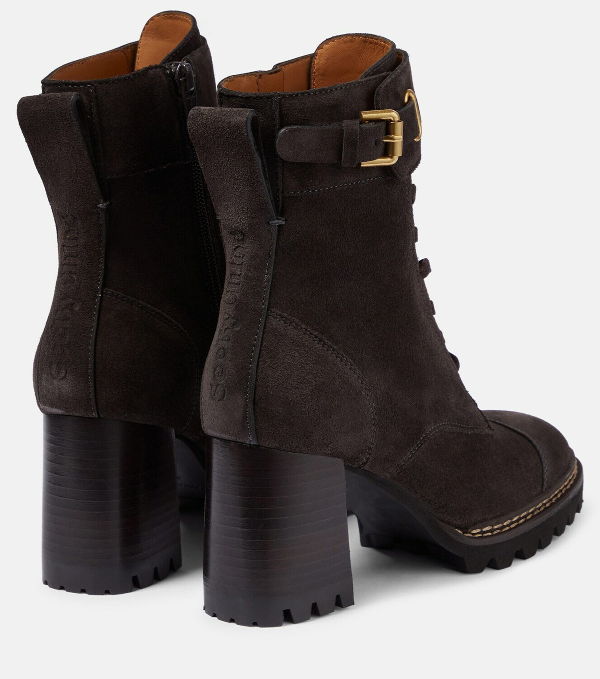See By Chloé Mallory suede combat boots