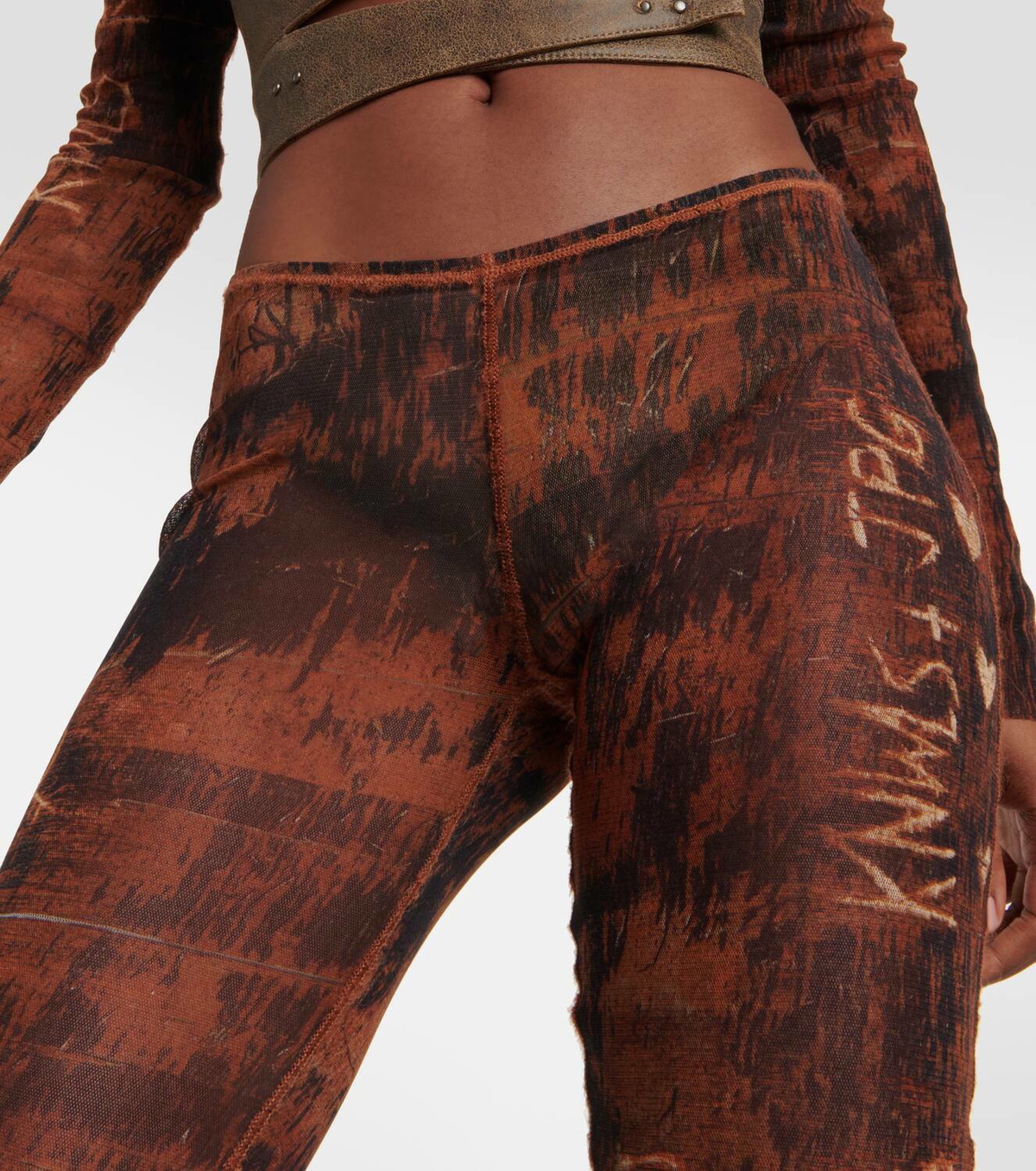 Jean Paul Gaultier x KNWLS printed jersey flared leggings