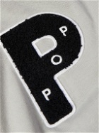 Pop Trading Company - Logo-Appliquéd Cotton-Jersey Cardigan - Gray