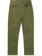 KAPITAL - Okagilly Straight-Leg Appliquéd Cotton-Twill Trousers - Green