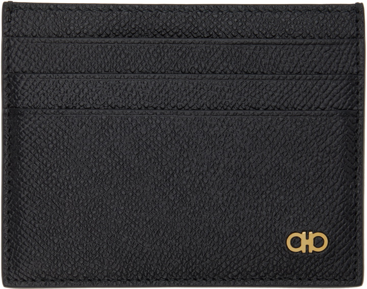 Photo: Ferragamo Black Gancini Credit Card Holder
