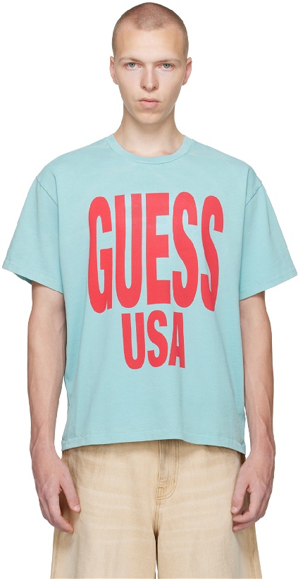 Photo: GUESS USA Blue Faded T-Shirt