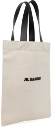 Jil Sander Beige Flat Shopper Medium Tote