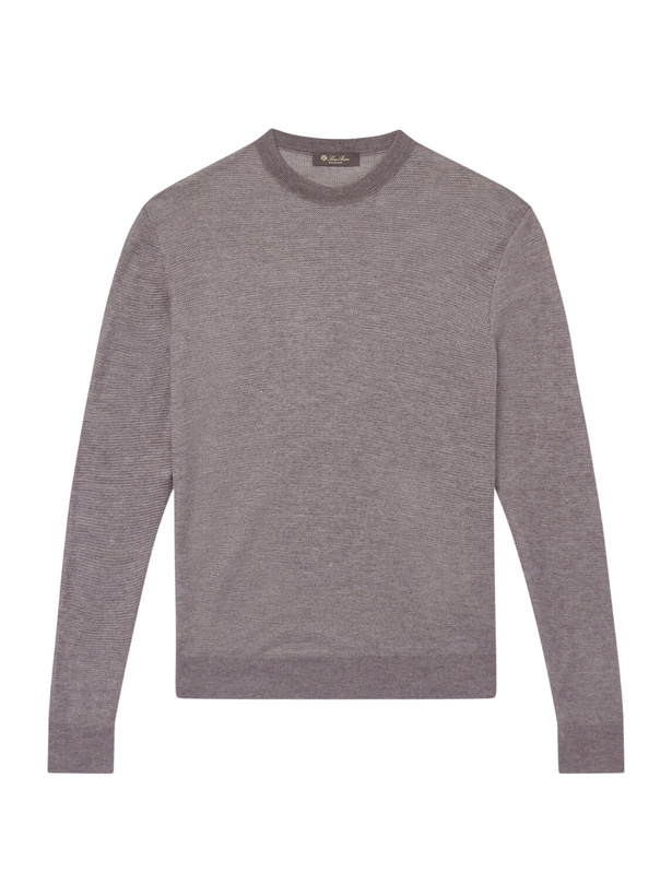 Photo: Loro Piana - Cashmere and Silk-Blend Sweater - Gray
