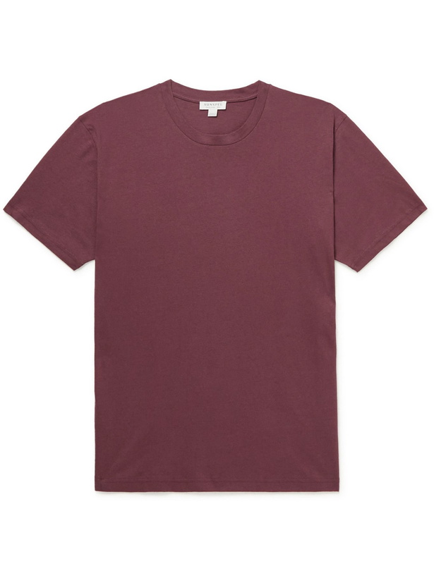 Photo: SUNSPEL - Riviera Cotton-Jersey T-Shirt - Red