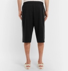 McQ Alexander McQueen - Wide-Leg Striped Woven Shorts - Men - Black