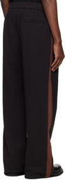 System Black Piping Detail Track Pants