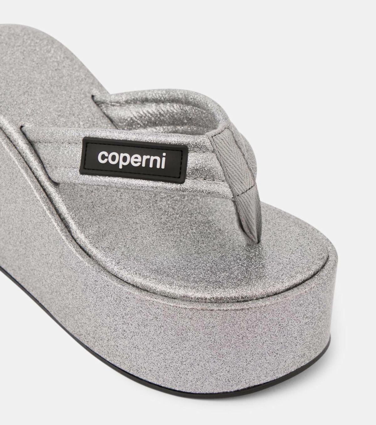 Coperni Glitter wedge thong sandals Coperni