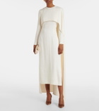 Markarian Felice caped jacquard midi dress