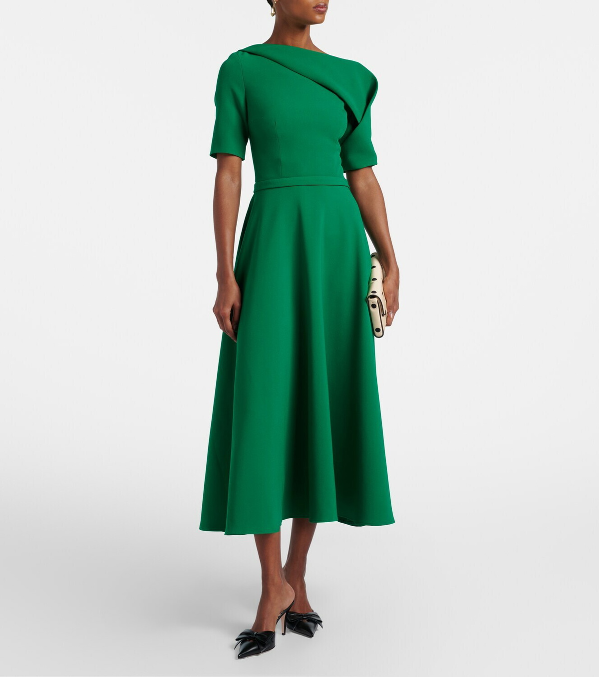 Safiyaa Stephanie draped crêpe cocktail dress
