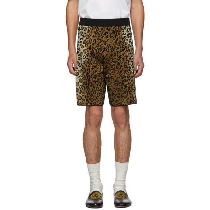 Photo: Versace Black Leopard Shorts