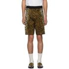 Versace Black Leopard Shorts