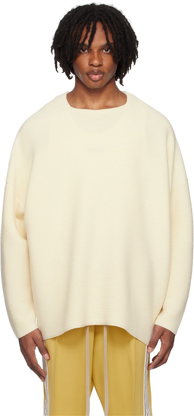 Photo: Fear of God Off-White Dropped Shoulder Sweater