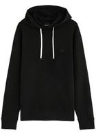 Emporio Armani Logo Hooded Cotton-blend Sweatshirt Black