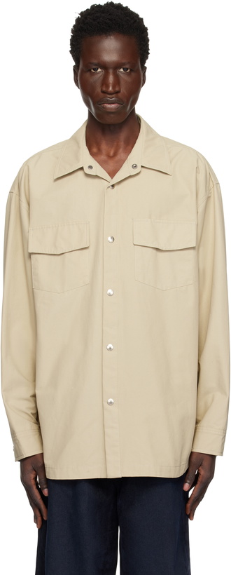 Photo: WOOYOUNGMI Beige Chest Pocket Shirt