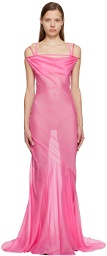 Jacquemus Pink Le Papier 'La Robe Draggiu' Maxi Dress