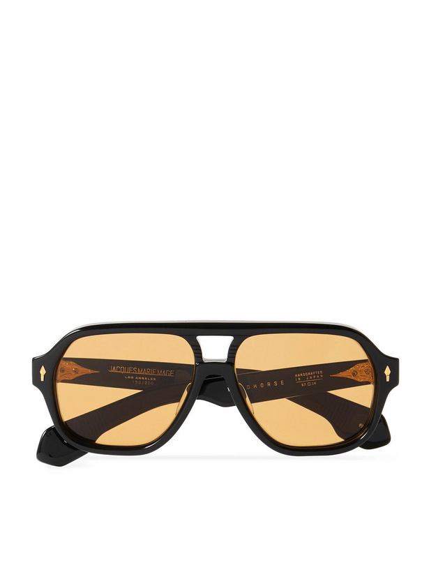 Photo: Jacques Marie Mage - Last Frontier VI Wildhorse Aviator-Style Acetate, Silver- and Gold-Tone Sunglasses