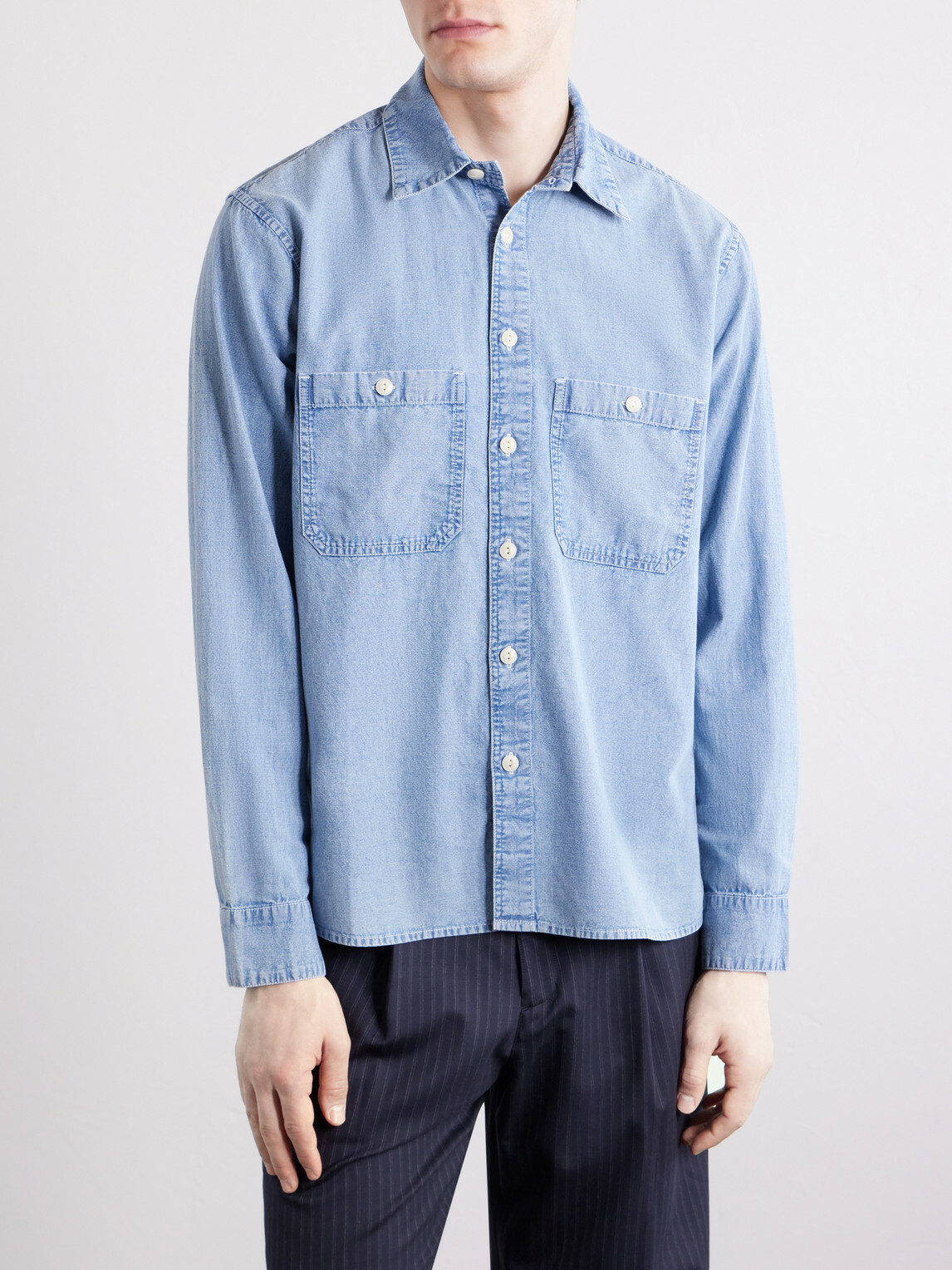 3sixteen - Cotton-Chambray Shirt - Blue
