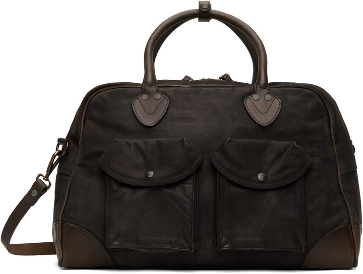 Photo: RRL Brown Leather Duffle Bag