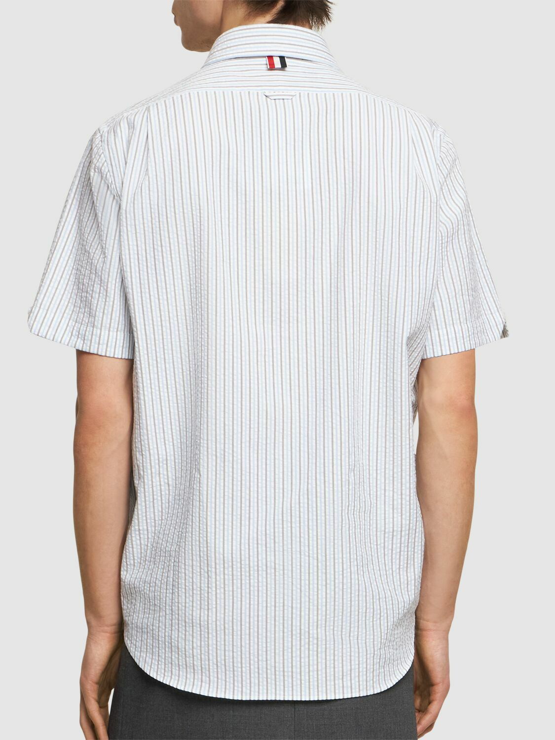 Thom Browne striped cotton shirt - White