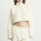 SKIMS Women's Teddy Funnel Neck Cropped Jacket in Ecru