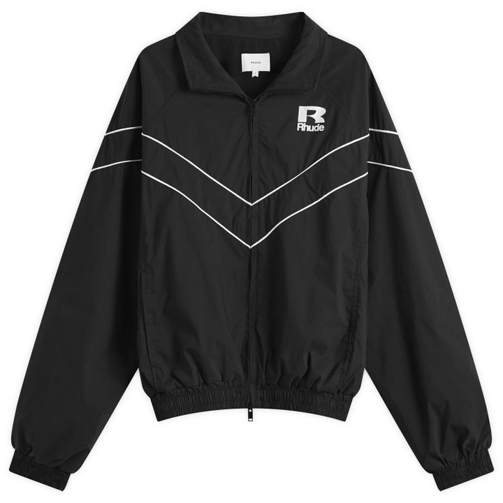 Photo: Rhude Men's Piping Raglan Track Jacket in Black