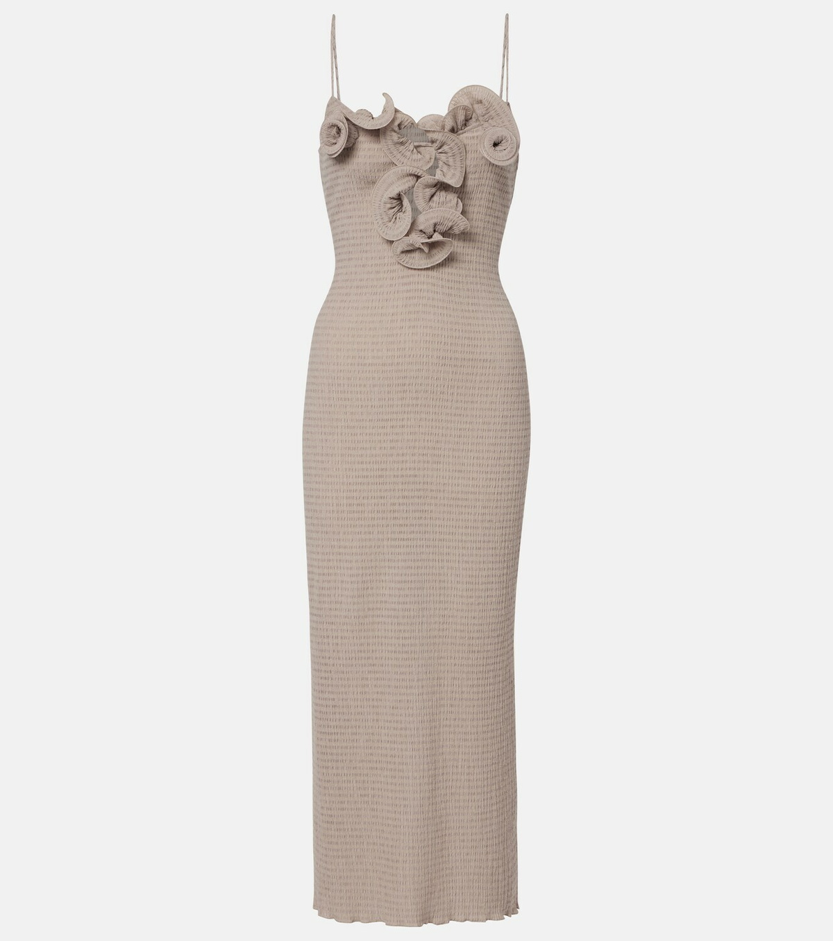 Magda Butrym Floral-appliqué midi dress
