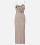 Magda Butrym Floral-appliqué midi dress