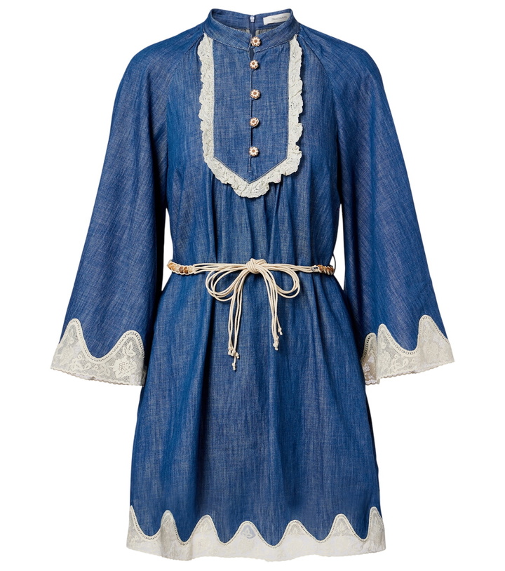 chinese dress ladies Coco Lace Mini Dress – THAHAB KW main image 1