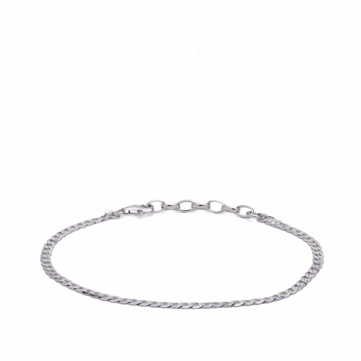 Photo: Serge DeNimes Men's Flat Cuban Bracelet in Sterling Silver 