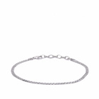 Serge DeNimes Men's Flat Cuban Bracelet in Sterling Silver 