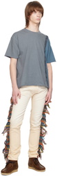 Alchemist Beige Fringed Jeans