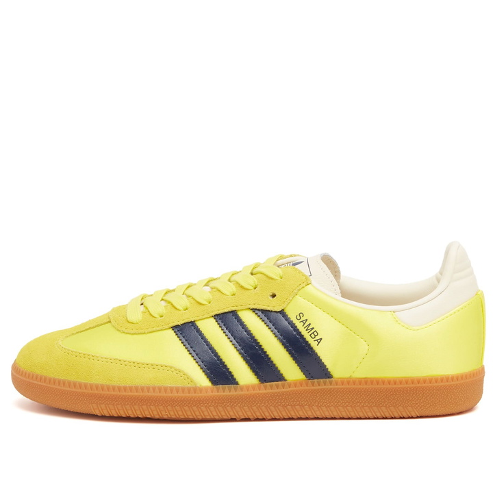 Photo: Adidas Samba OG W in Yellow/Night Indigo/Cream White