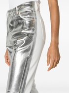 MM6 Maison Margiela Silver Foiled Straight Leg Jeans