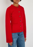 Good American Knitted Cardigan Red
