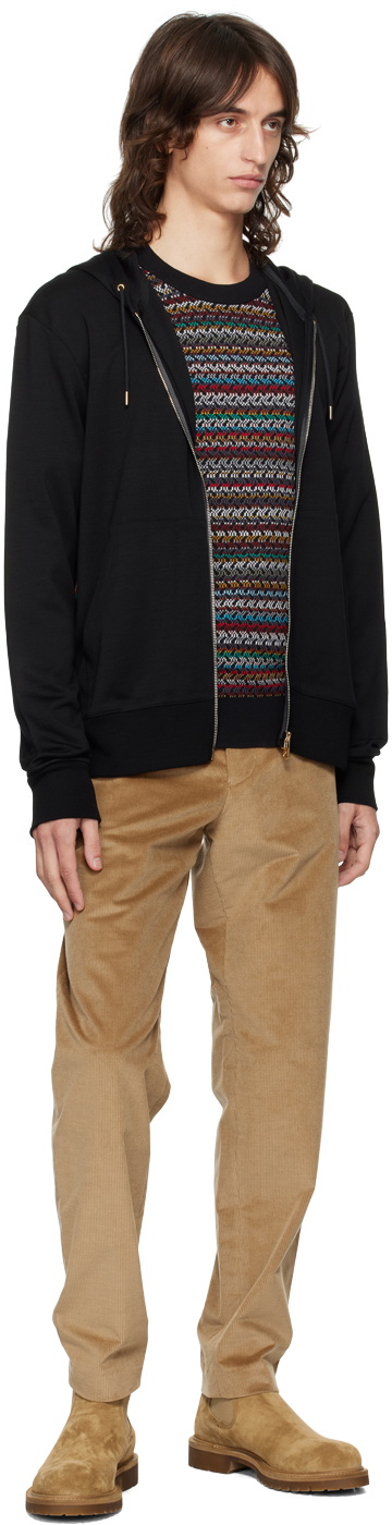 Paul Smith Black Signature Stripe Hoodie