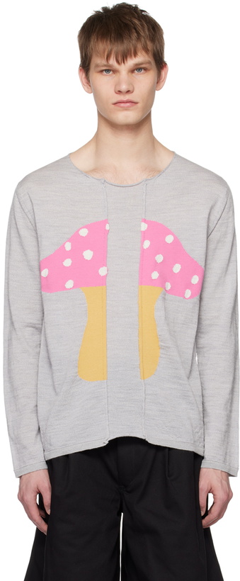 Photo: Comme des Garçons Shirt Gray Brett Westfall Edition Sweater