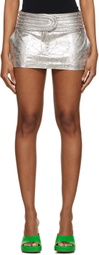 Simon Miller Silver Dahl Faux-Leather Miniskirt