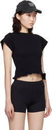 VETEMENTS Black Gathered Baby T-shirt