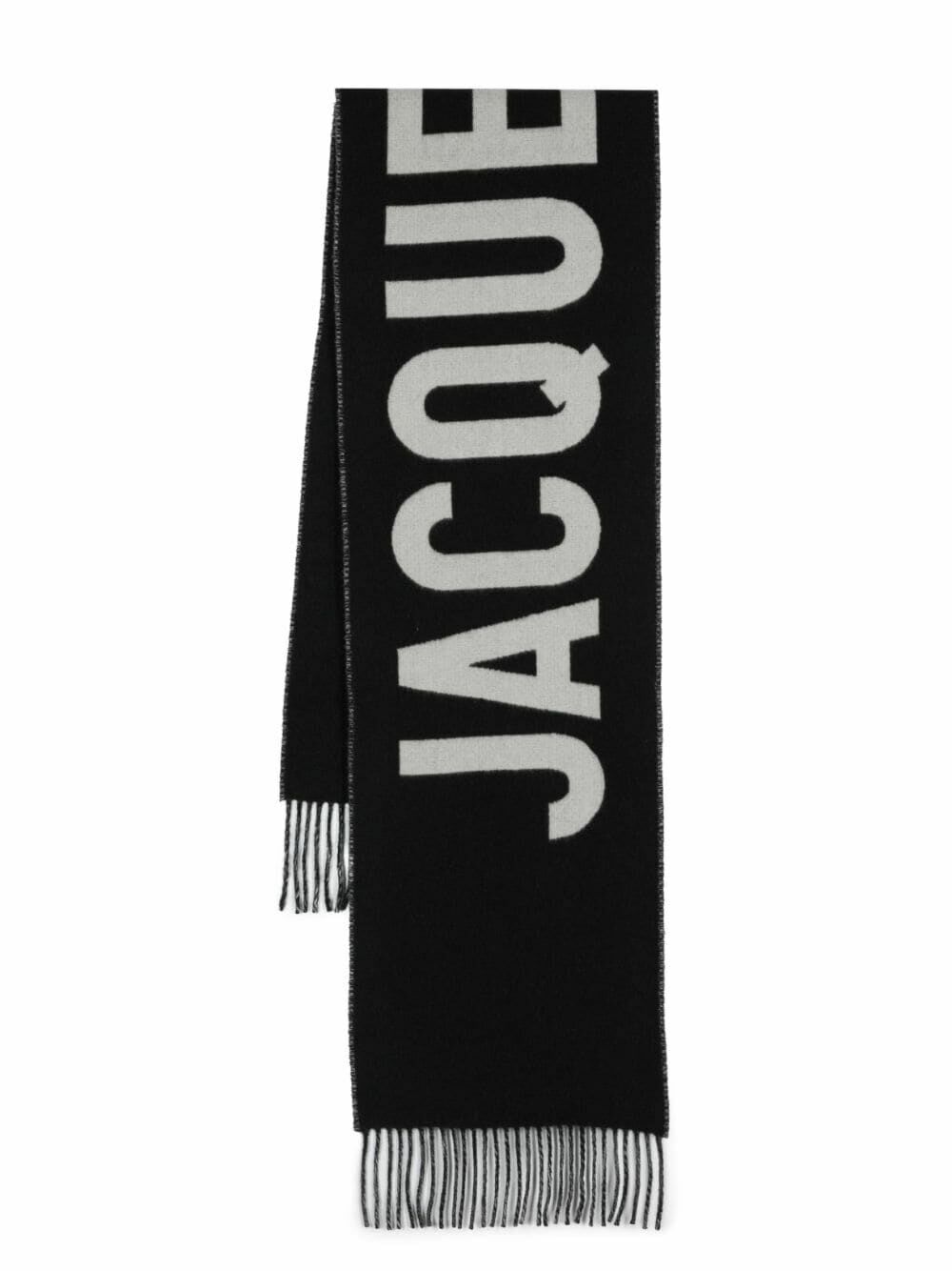 Logo jacquard wool scarf in pink - Jacquemus | Mytheresa