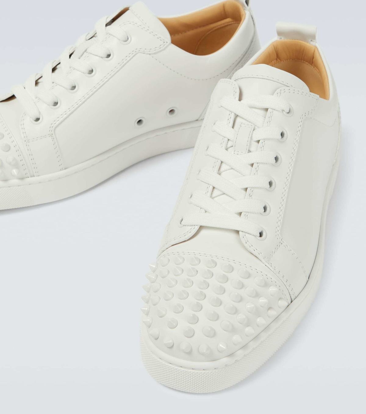 Leather Sneakers All White Christian Louboutin Sneakers Louis 