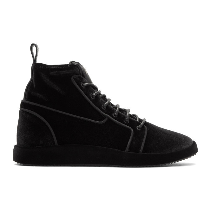 Photo: Giuseppe Zanotti Black Velvet Gruber Sock Sneakers