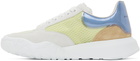 Alexander McQueen SSENSE Exclusive Off-White & Blue Court Trainer Sneakers